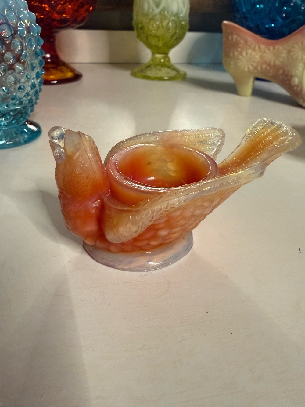 Boyd bird with berry open salt cellar
